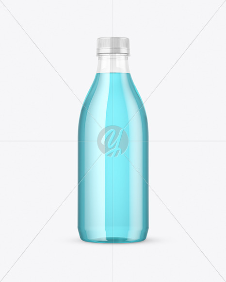 Clear Plastic Drink Bottle Mockup