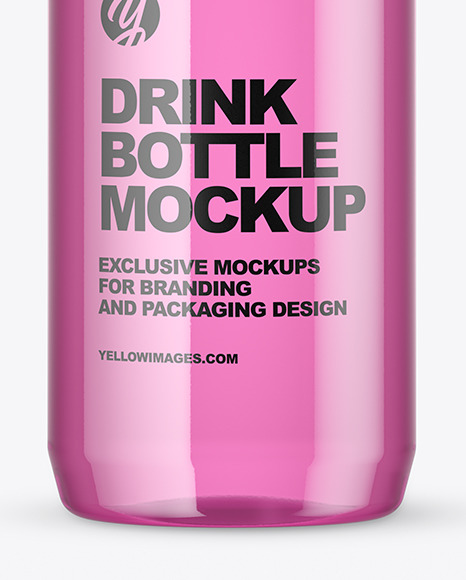 Clear Plastic Drink Bottle Mockup