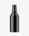 Amber Glass Dark Beer Bottle Mockup