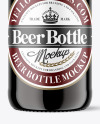 Amber Glass Dark Beer Bottle Mockup