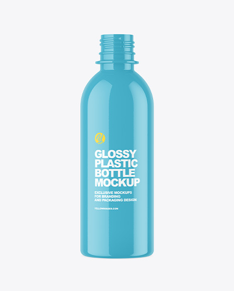 Glossy Plastic Bottle Mockup