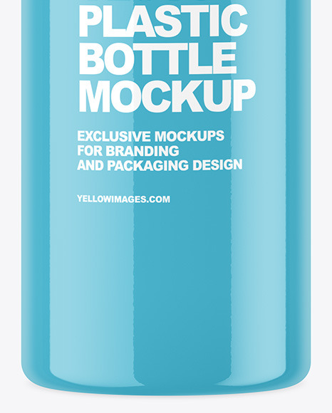 Glossy Plastic Bottle Mockup