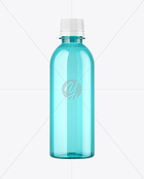 Blue Glass Bottle Mockup