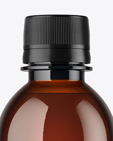 Amber Glass Bottle Mockup