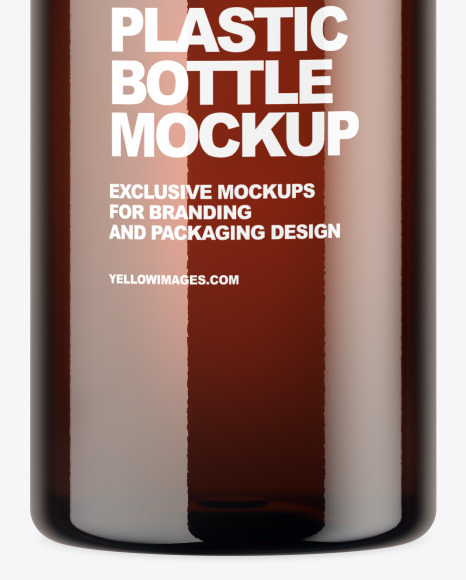 Amber Glass Bottle Mockup