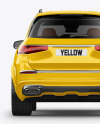 Full-size luxury SUV Mockup - Back View