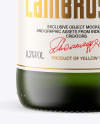 Frosted Green Glass Bottle w/ White Wine Mockup