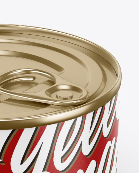 Tin Can With Pull Tab Mockup