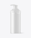 Frosted Liquid Soap Bottle with Pump Mockup