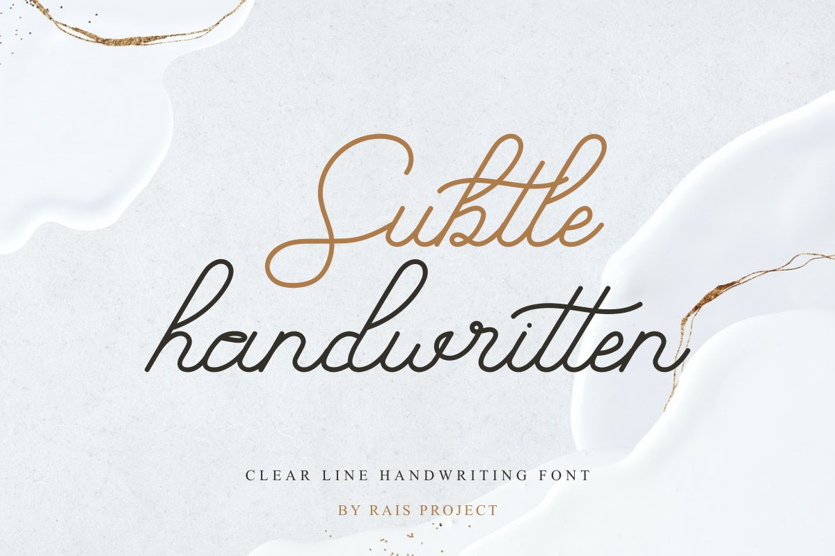 Subtle Handwritten Monoline Font Subtle Handwritten Monoline Font