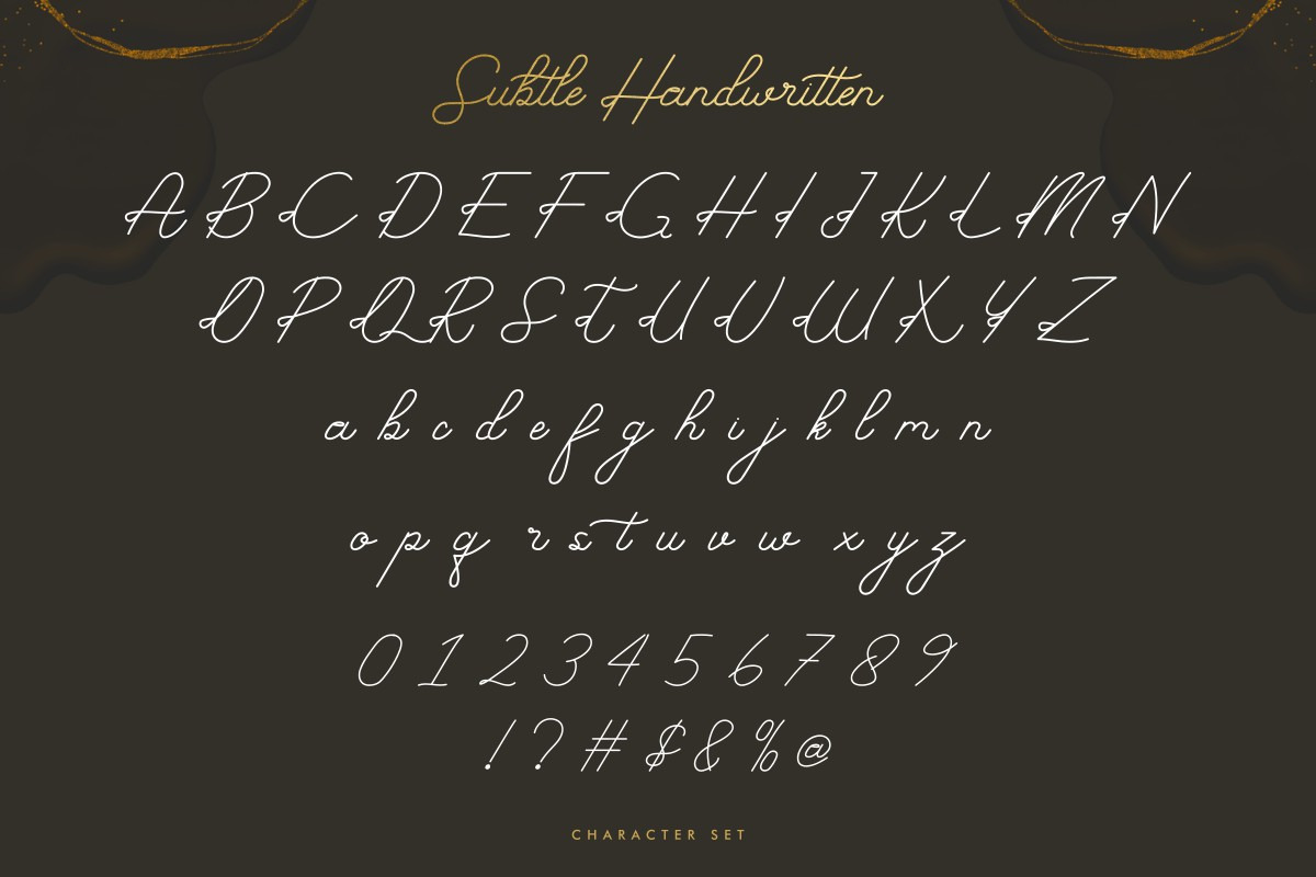 Subtle Handwritten Monoline Font Subtle Handwritten Monoline Font