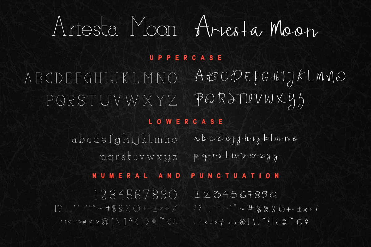 Ariesta Moon Font Duo Ariesta Moon Font Duo