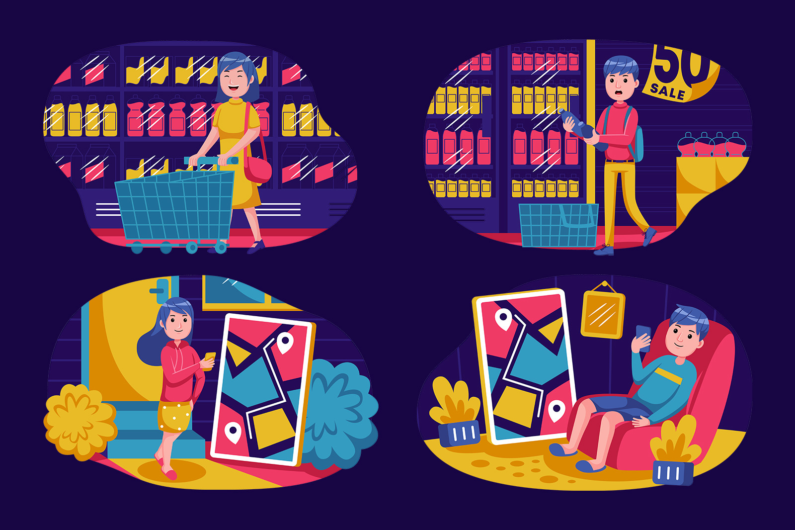 Shopping Vector Set Shopping Vector Set