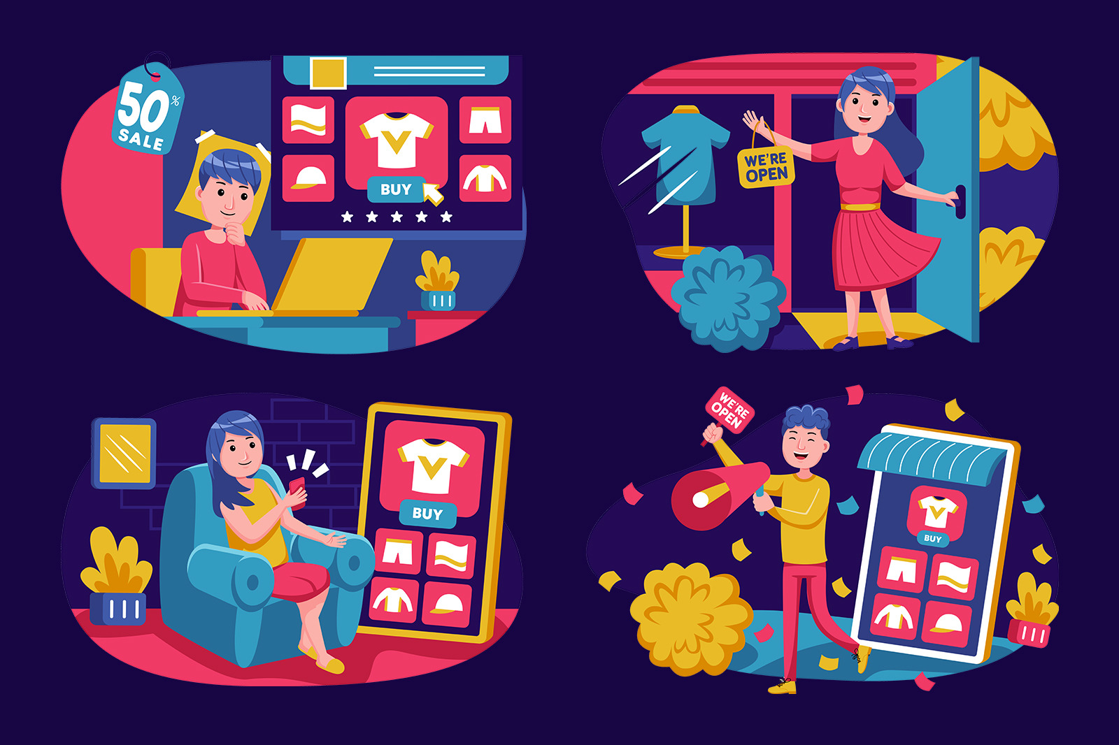 Shopping Vector Set Shopping Vector Set