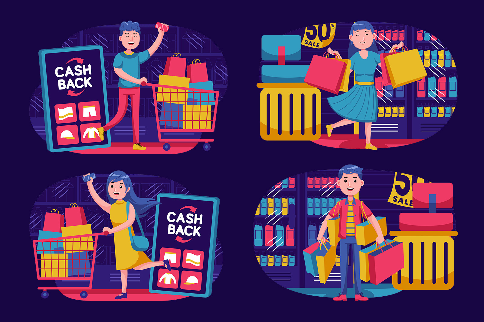 Shopping Vector Set Shopping Vector Set