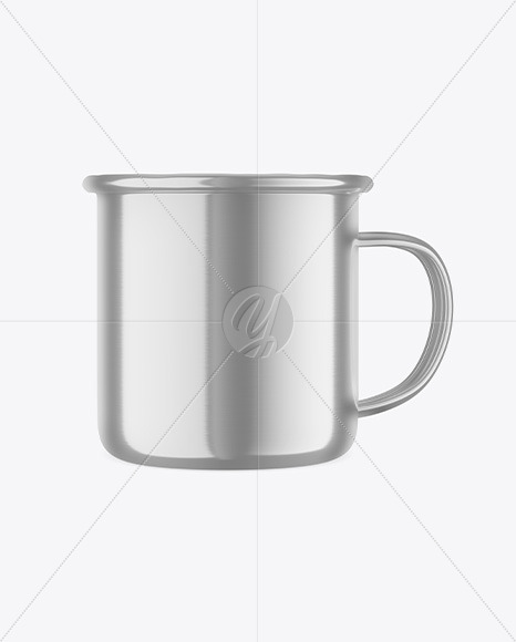 Glossy Metallic Cup Mockup