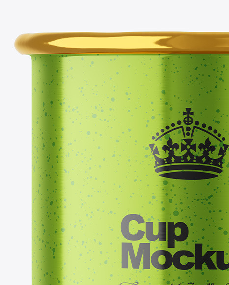 Glossy Metallic Cup Mockup