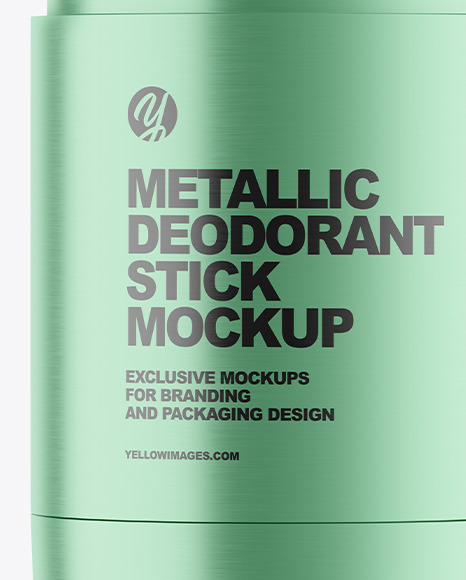 50g Matte Metallic Deodorant Stick Mockup