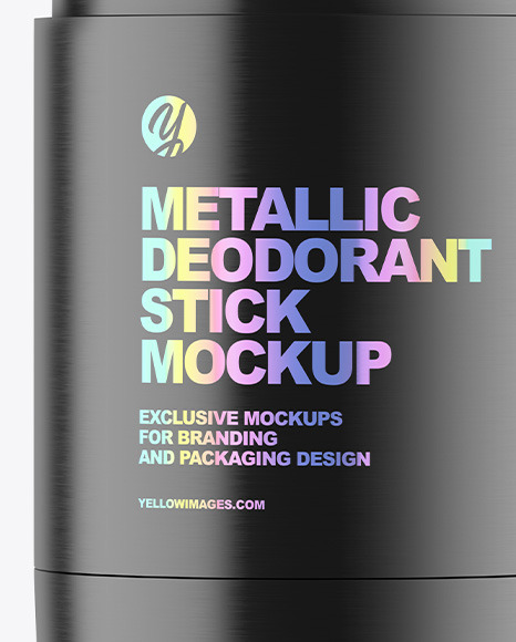 50g Matte Metallic Deodorant Stick Mockup