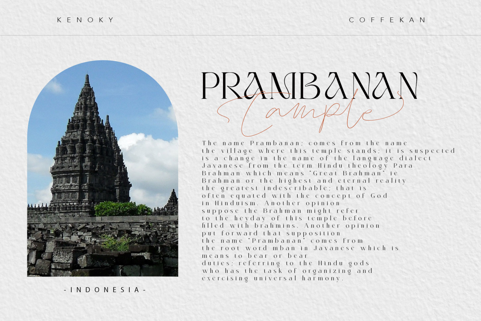 Kenoky Coffekan Font Kenoky Coffekan Font