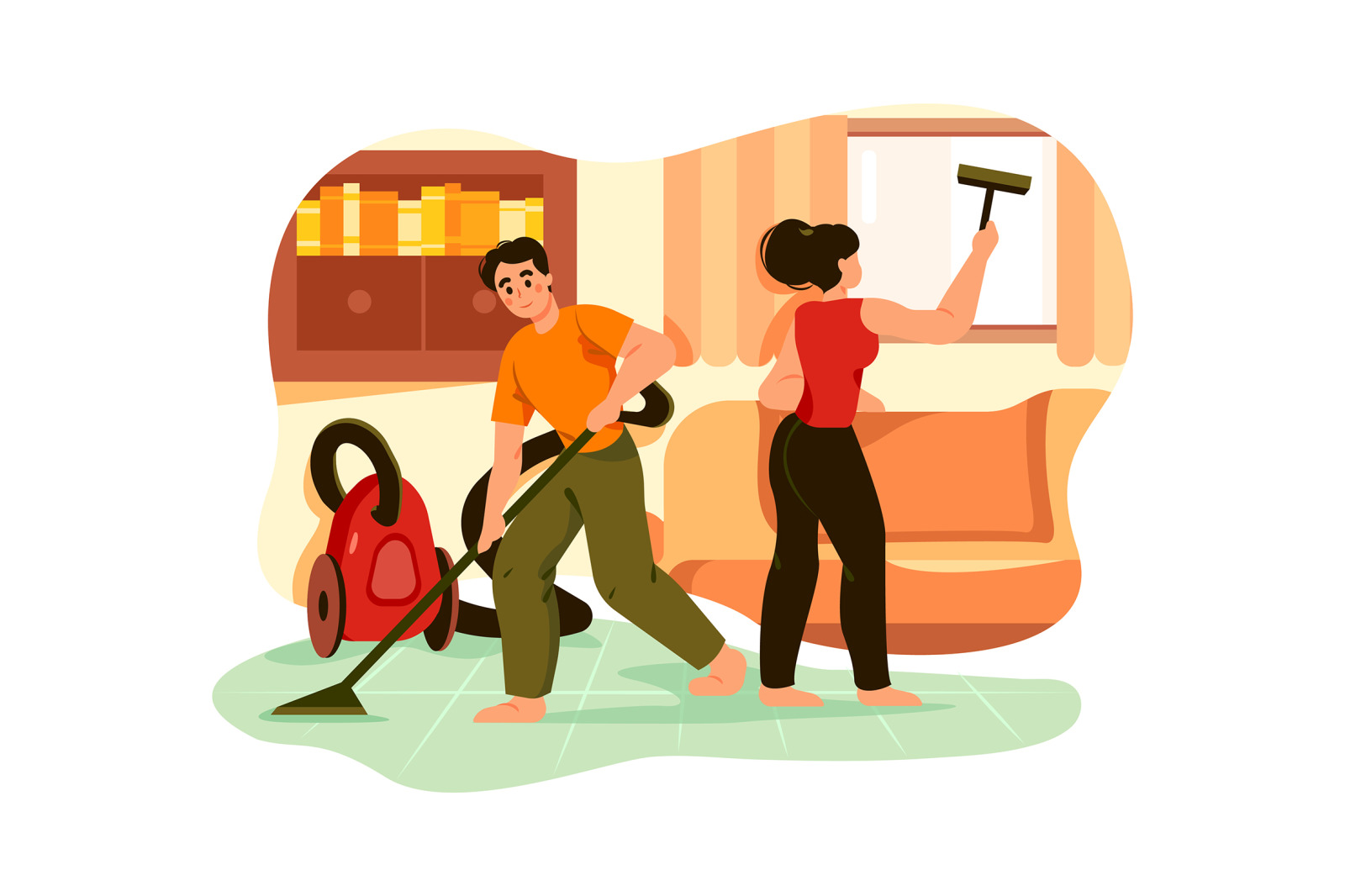 M237_ House Cleaning Illustrations M237_ House Cleaning Illustrations