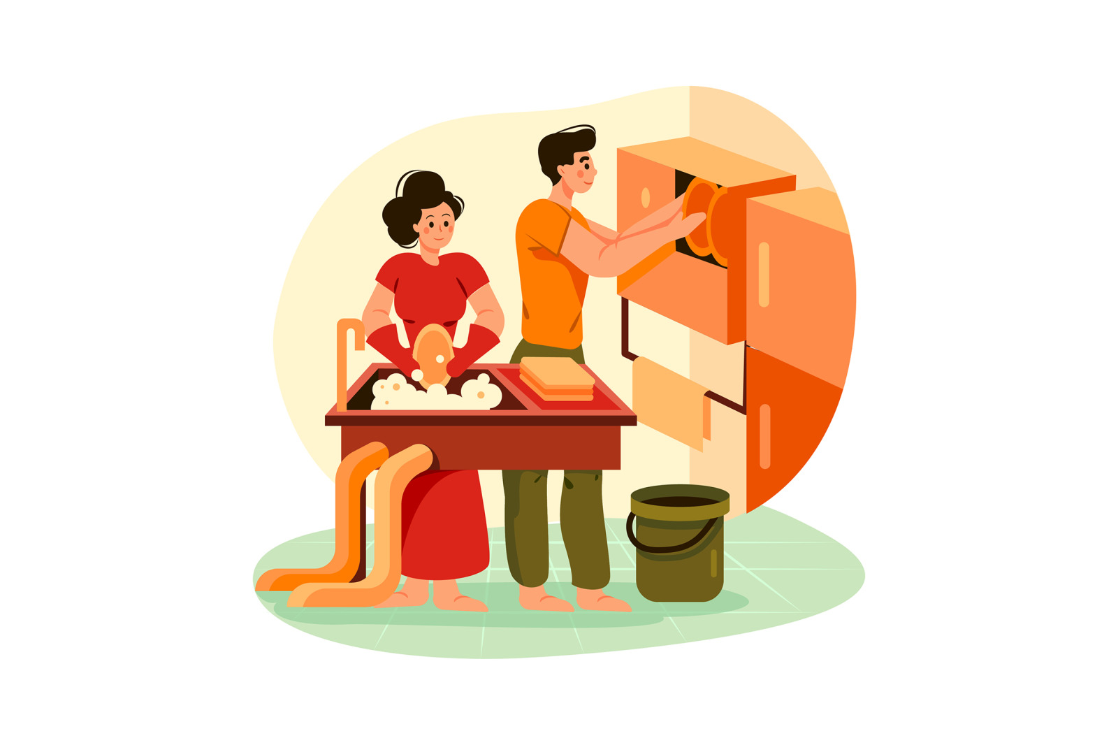 M237_ House Cleaning Illustrations M237_ House Cleaning Illustrations
