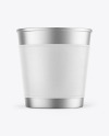 Metallic Cup with Holder Mockup