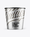 Metallic Cup with Holder Mockup