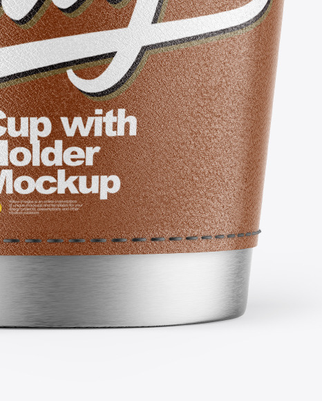 Metallic Cup with Holder Mockup