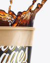 Kraft Coffee Cup w/ Holder Mockup
