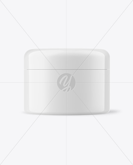 Glossy Cosmetic Jar Mockup