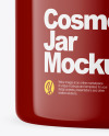 Glossy Cosmetic Jar Mockup