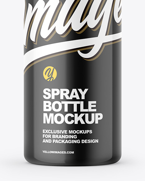 Glossy Spray Bottle Mockup