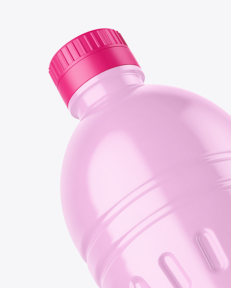 Glossy Plastic Bottle Mockup