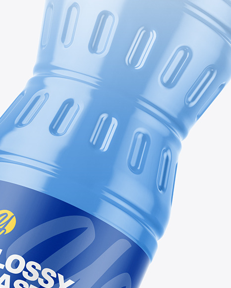 Glossy Plastic Bottle Mockup