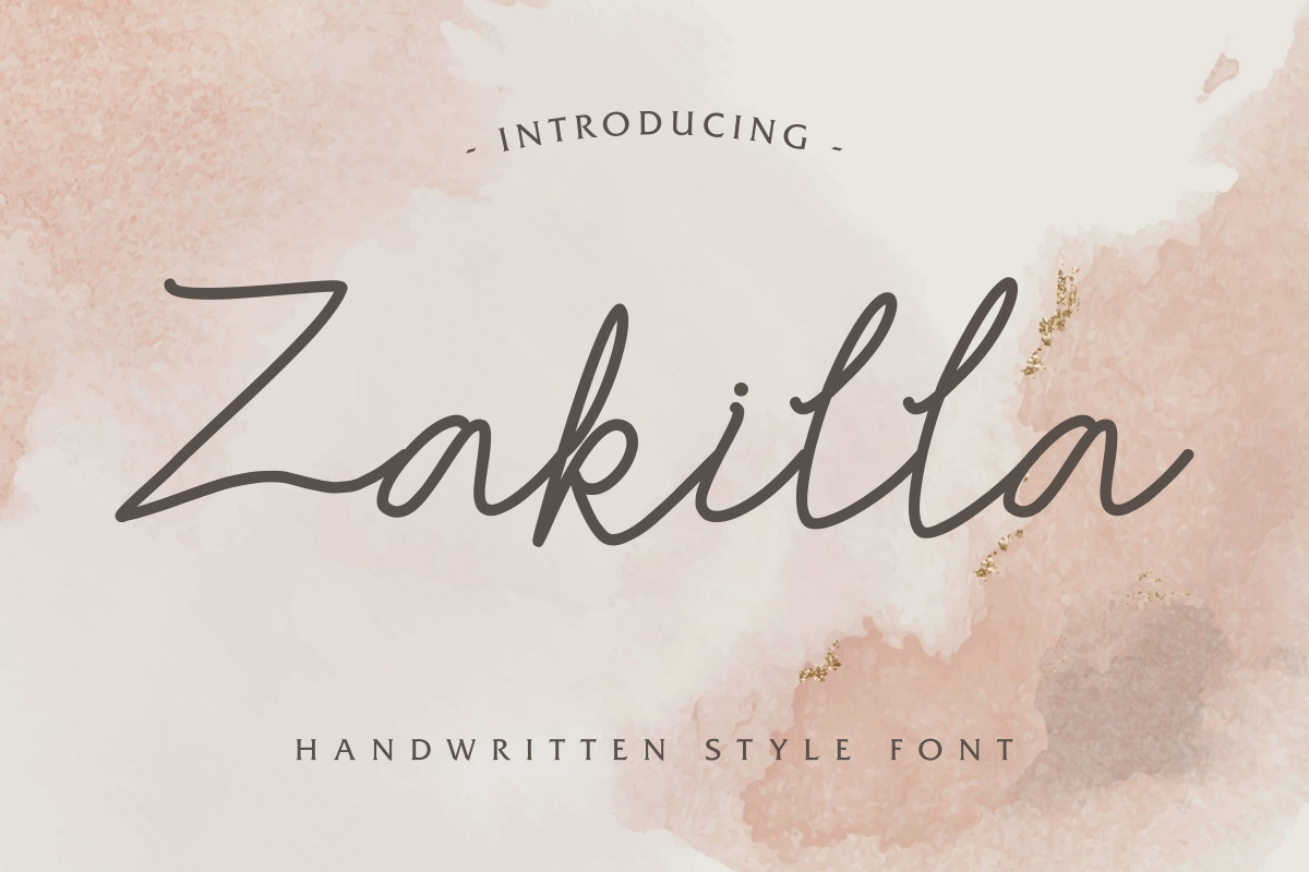 Zakilla Handwritten Script Font Zakilla Handwritten Script Font