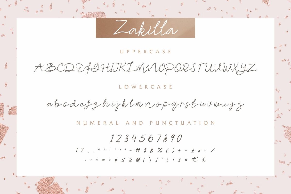 Zakilla Handwritten Script Font Zakilla Handwritten Script Font