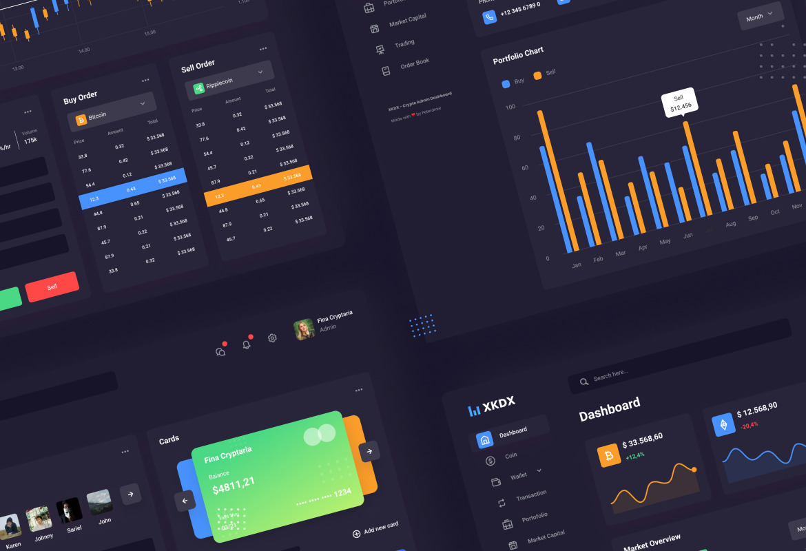 XKDX - Clean Crypto Admin Dashboard Template