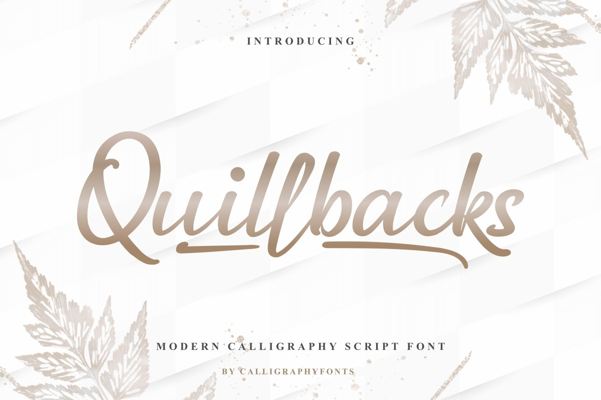 Quillbacks Handwriting Calligraphy Font Quillbacks Handwriting Calligraphy Font