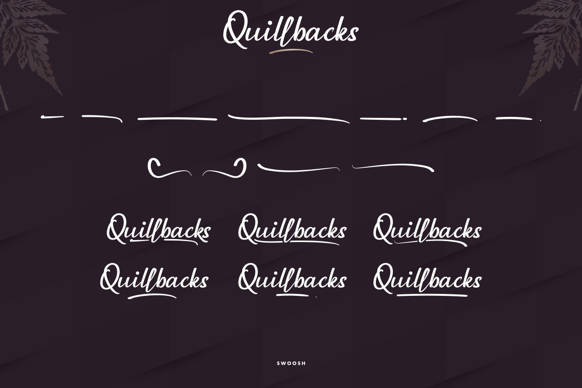 Quillbacks Handwriting Calligraphy Font Quillbacks Handwriting Calligraphy Font