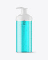 Color Liquid Cosmetic Bottle with Pump Mockup