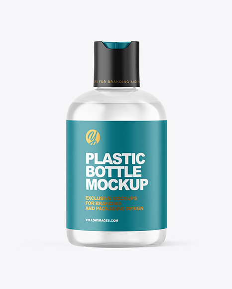 Clear Cosmetic Bottle with Box Mockup