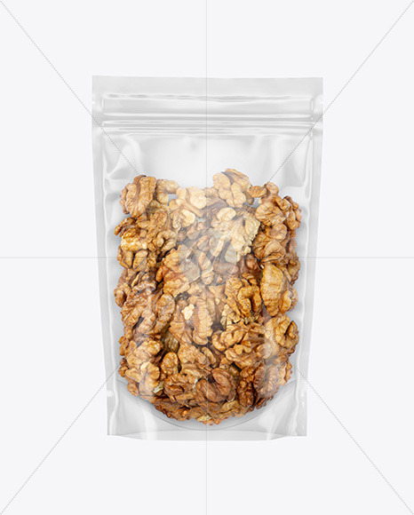 Clear Plastic Pouch w/ Walnuts Mockup