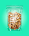 Clear Plastic Pouch w/ Walnuts Mockup