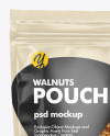 Clear Plastic Pouch w/ Walnuts Mockup