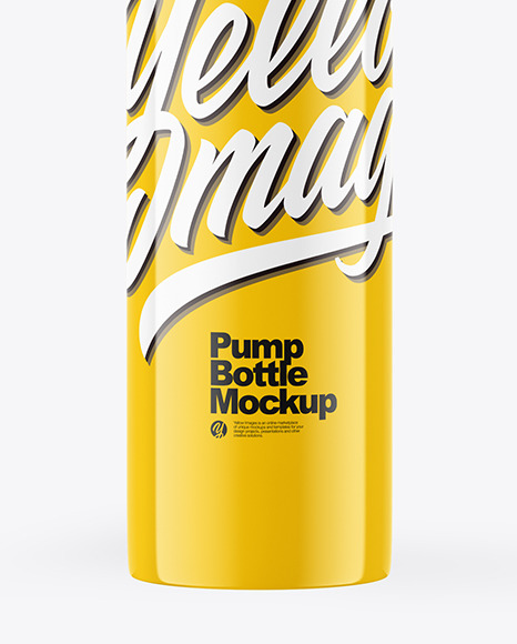 Glossy Pump Bottle Mockup