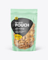 Frosted Plastic Pouch w/ Walnuts Mockup