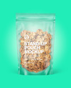 Frosted Plastic Pouch w/ Walnuts Mockup