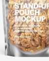 Frosted Plastic Pouch w/ Walnuts Mockup