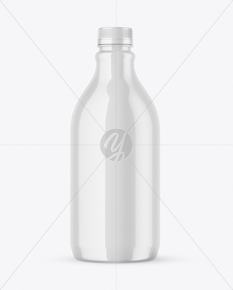 Glossy Plastic Bottle Mockup